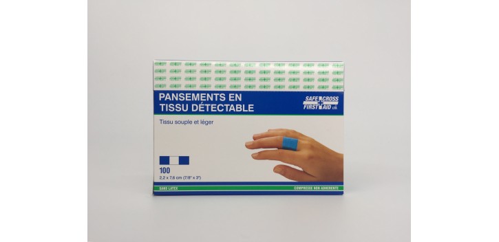 Pansements 7/8'' en tissu détectable (BTE 100)